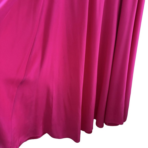Vintage Neiman‎ Marcus Skirt Womens XL Fuchsia Maxi Long Elastic Waist Pockets - Picture 10 of 15